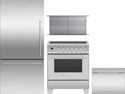 4 Piece Package Includes Refrigerator, Range, Hood And Dishwasher